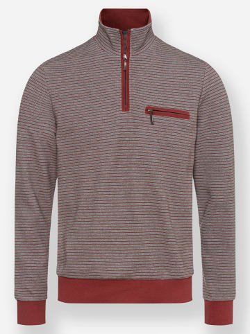 WITT WEIDEN Langarm-Shirt in rotbraun-gestreift