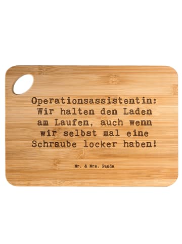Mr. & Mrs. Panda Hackbrett Spruch Operationsassistentin Heldin m... in Braun