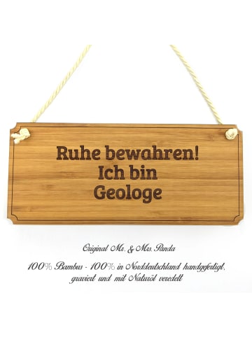 Mr. & Mrs. Panda Türschild Holz Geologe mit Spruch in Keine Angabe