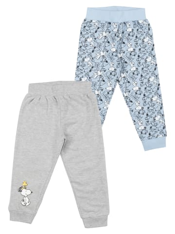 Snoopy 2er Pack Peanuts Snoopy Baby Jogginghose Sweathose Hose Babyhose in blau/grau