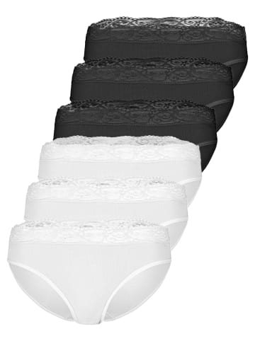 Nina von C. 6er Pack Jazzpant in weiss-schwarz