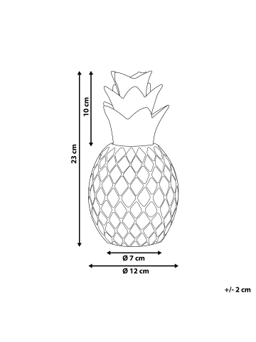 Beliani Dekofigur TYANA in Gold - (W) 12 x (H) 23 x (L) 12 cm