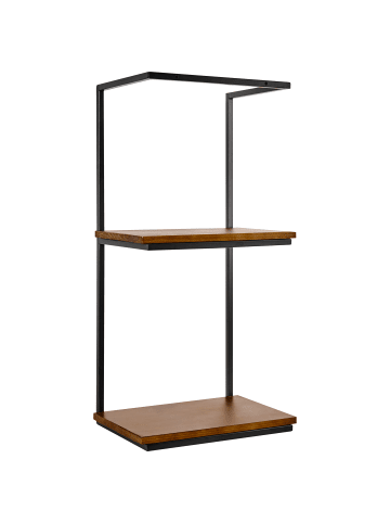 Beliani Badezimmerregal LOLOG in Schwarz/Braun - (W) 30 x (H) 60 x (L) 20 cm