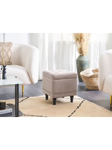 Beliani Pouf LORETTO in Beige - (W) 37 x (H) 40 x (L) 37 cm
