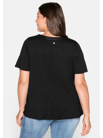 sheego T-Shirt in schwarz