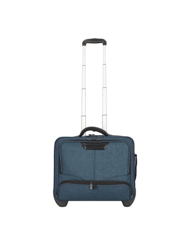 Dermata 2 Rollen Businesstrolley 46 cm Laptopfach petrol