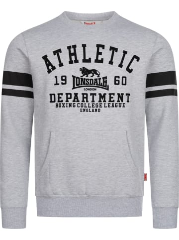 Lonsdale T-Shirt "Glespin Herren Rundhals Sweatshirt normale Passform" in Grau