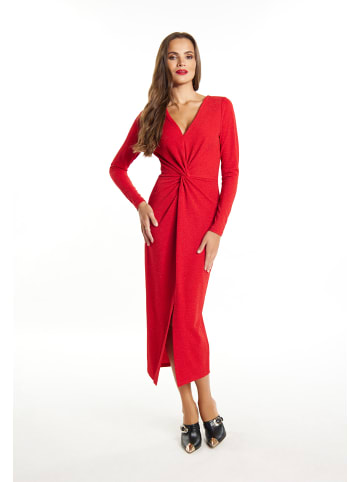 faina Midikleid Mit Glitzer in Rot