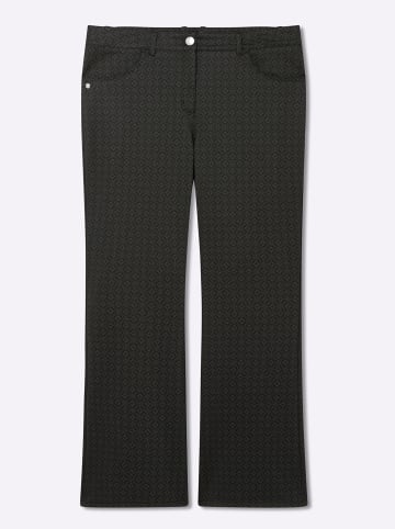 sheego Bootcut-Hose in graphit-grau-gemustert