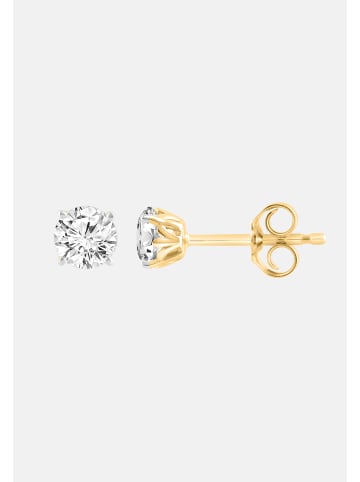 Ethische Diamanten Ohrringe aus 375 Gelbgold mit Lab Grown Diamant