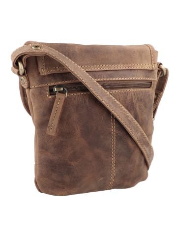 Greenburry Vintage Umhängetasche II Leder 17 cm in brown