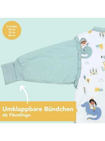 Schlummersack Babyschlafsack, 1.0 TOG in Weiß-Blau