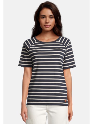 Salzhaut Rundhals T-Shirt für Damen in marineblau