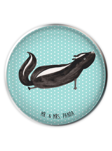 Mr. & Mrs. Panda Waschbecken Verschluss Stinktier Yoga ohne Spruch in Türkis Pastell