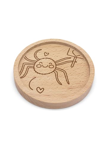 Mr. & Mrs. Panda Holzuntersetzer Spinne Agathe Motivation ohne S... in Transparent