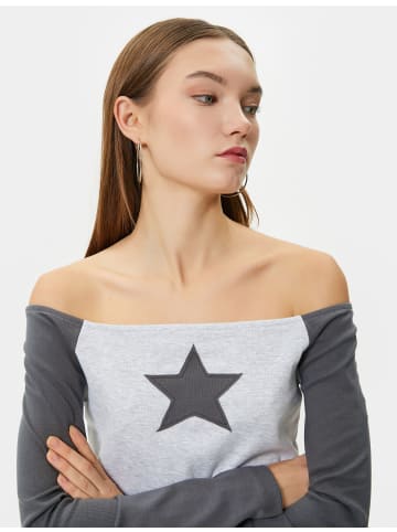 KOTON T-shirt in Grau Melange