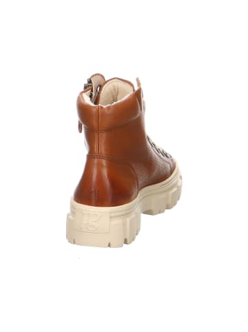 Paul Green Schnür-Stiefeletten für Damen in cognac