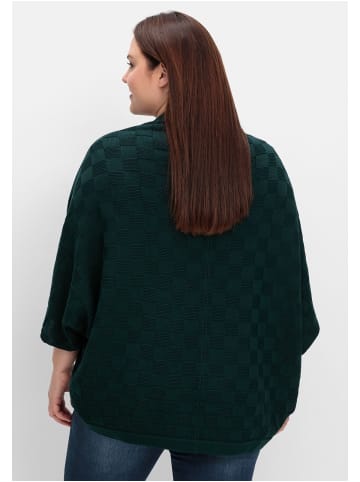 sheego Strickcape in tiefgrün