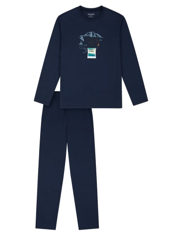 Schiesser Pyjama Nightwear in Dunkelblau