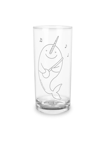 Mr. & Mrs. Panda Trinkglas Narwal Gitarre ohne Spruch in Transparent