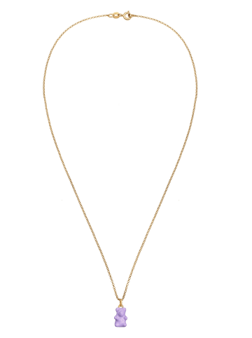 Elli Halskette 925 Sterling Silber Bär in Violett hell