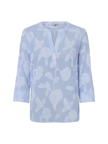 Marie Lund Bluse in blau weiß