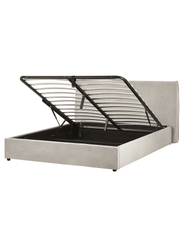 Beliani Bettgestell LAVAUR in Beige - (W) 183 x (H) 100 x (L) 220 cm