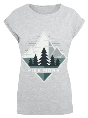 F4NT4STIC Extended Shoulder T-Shirt Hike More Mountains in grau meliert