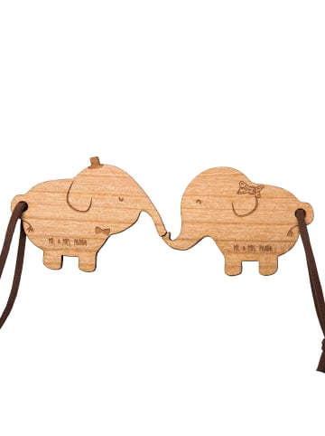 Mr. & Mrs. Panda Schlüsselanhänger Elefant Paar ohne Spruch in Braun
