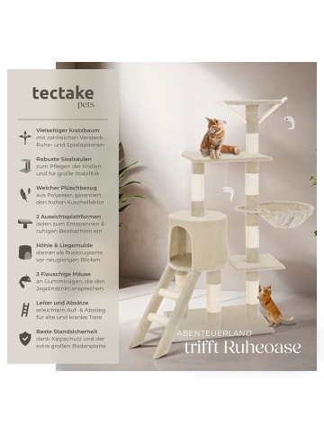 tectake Katzenbaum Dominik 144 cm Diverse Farben  Beige