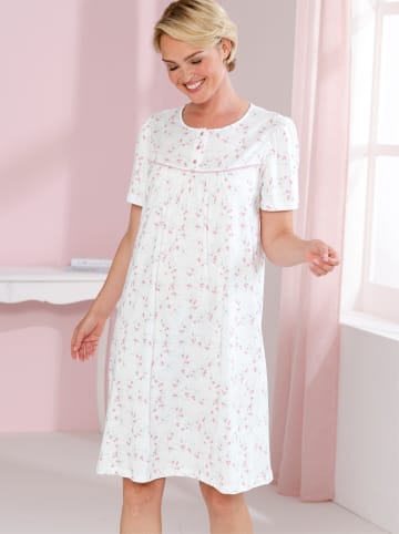 WITT WEIDEN Nachthemd in weiß-rosé-bedruckt