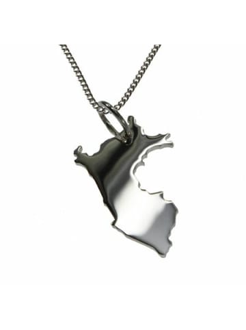 Schmuckador 50cm Halskette + Peru Anhänger in massiv 925 Silber in silber