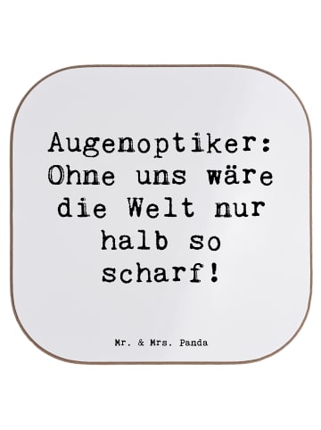 Mr. & Mrs. Panda gläseruntersetzer Spruch Augenoptiker Schärfe m... in Weiß