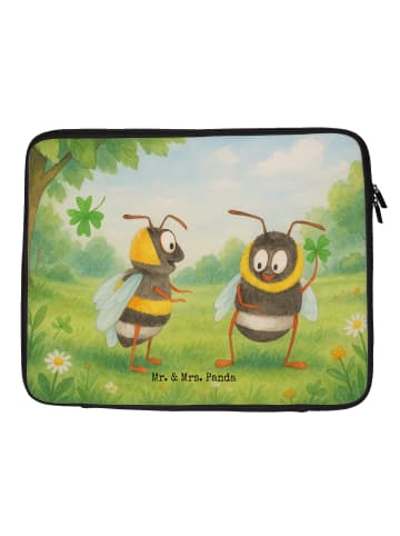 Mr. & Mrs. Panda Laptophülle Bienen Paar Design ohne Spruch in Weiß