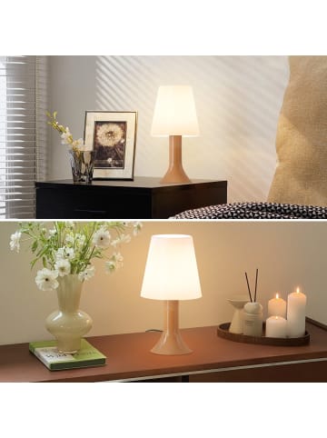 ZMH 2er-Set Tischleuchte E14 in braun Moderne Kunststoff