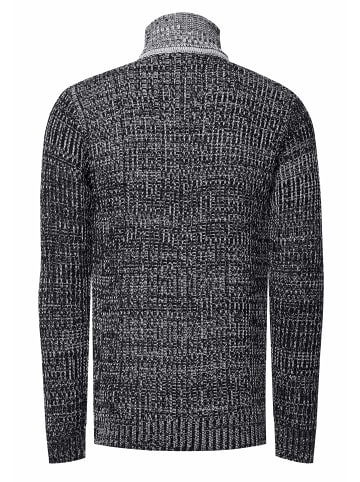 Rusty Neal Schwerer Grobstrick Rollkragen-Pullover in Schwarz