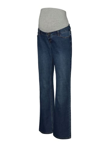 mama licious Umstandsjeans mit Schlag in Dark Medium Blue Denim