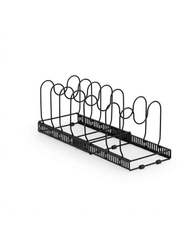 relaxdays Pfannenhalter in Schwarz - (B)59 x (H)19 x (T)18 cm