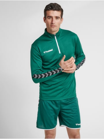 Hummel Halbreißverschluss Sweatshirt Hmlauthentic Herren in EVERGREEN
