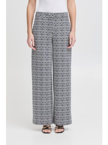 ICHI Casual Hose IHKATE Loose fit in Total Eclipse Ikat Tile Aop