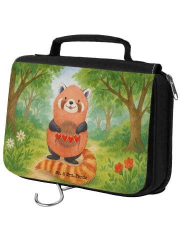 Mr. & Mrs. Panda Waschtasche Roter Panda Design ohne Spruch in Weiß