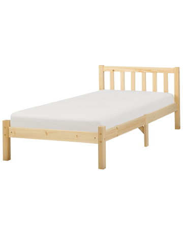 Beliani Einzelbett FLORAC in Heller Holzfarbton - (W) 97 x (H) 70 x (L) 208 cm