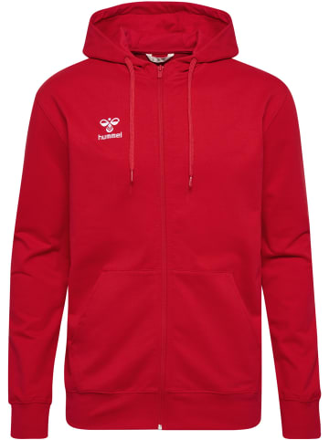 Hummel Zip Hoodie mit Logo-Stickerei und Reißverschluss in Rot