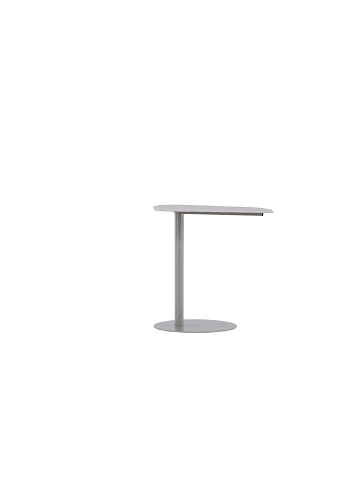 ebuy24 Ecktisch SanJose Hellgrau 38 x 50 cm