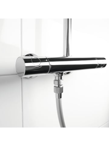 puregreen Wassersparer für die Dusche chromfarben mit zusätzlichem Einsatz Silber