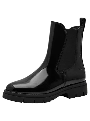 Tamaris Chelsea Boot in BLACK PAT.