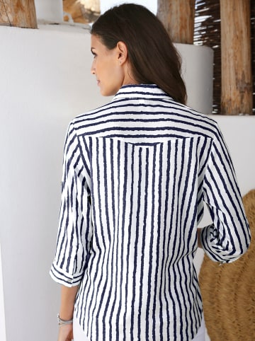 WITT WEIDEN Gestreifte Bluse in marine-weiß-gestreift