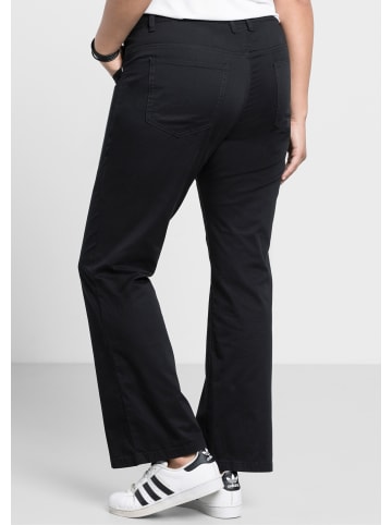 sheego Bootcut-Hose in schwarz