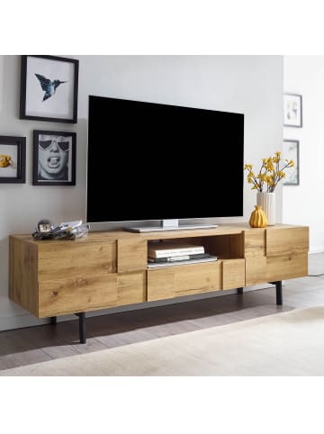 KADIMA DESIGN Lowboard Holz Eiche-Dekor 160x46x43 cm TV-Kommode mit zwei Türen,
