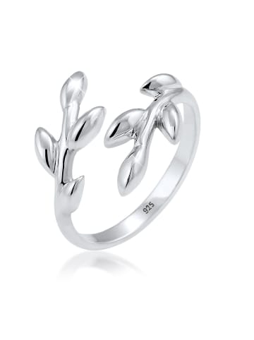 Elli Ring 925 Sterling Silber Blatt in Silber